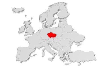 3D map - Czech Republic