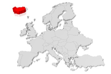 3D map - Iceland