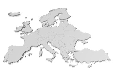 3D map of Europe