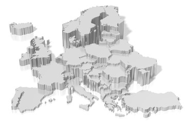 3D map of Europe