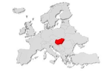 3D map - Hungary
