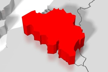 3D map - Belgium