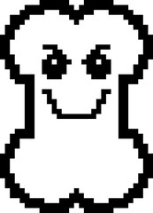 Evil 8-Bit Cartoon Bone