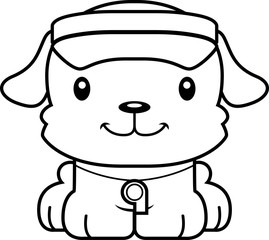 Cartoon Smiling Lifeguard Puppy