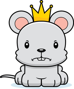 Cartoon Angry Prince Mouse