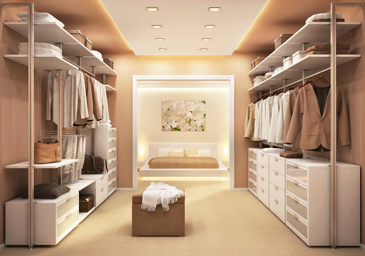Dressing room and bedroom