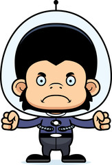 Cartoon Angry Spaceman Chimpanzee