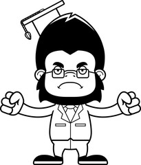 Cartoon Angry Teacher Gorilla