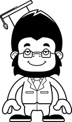 Cartoon Smiling Teacher Gorilla