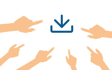 Hände zeigen auf - Download