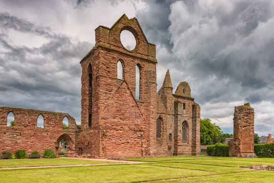 Ancient Ruins Arbroath Abbey Scotland