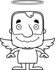 Cartoon Smiling Angel Man