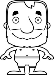 Cartoon Smiling Man Swimsuit