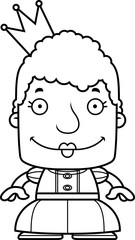 Cartoon Smiling Princess Woman