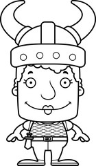 Cartoon Smiling Viking Woman