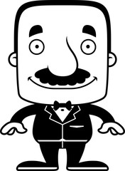 Cartoon Smiling Groom Man
