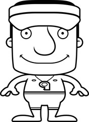 Cartoon Smiling Lifeguard Man