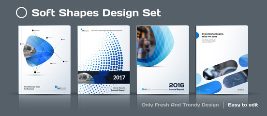 Set of Abstract business design, annual report, vector template brochure. - obrazy, fototapety, plakaty