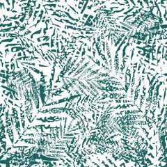 Fototapeta Tropical palm leaves seamless pattern. Vector illustration.  obraz