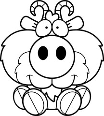 Cartoon Goat Sitting