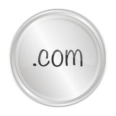 com Domain URL - Verchromter Button
