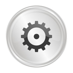Zahnrad Optionen - Verchromter Button