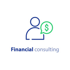 Broker consulting, financial advice, business man, investment service