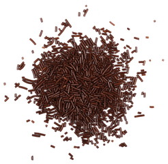 Chocolate sprinkles isolated on white background