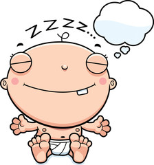 Cartoon Baby Boy Dreaming