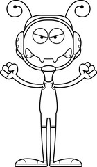 Cartoon Angry Wrestler Ant