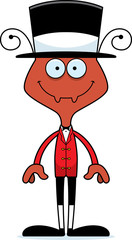 Cartoon Smiling Ringmaster Ant