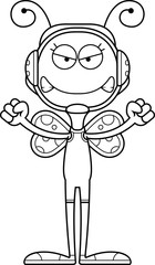 Cartoon Angry Wrestler Butterfly