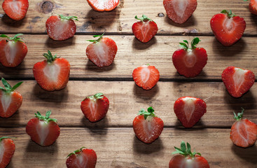 Colorful pattern of strawberries.