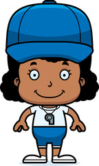 Cartoon Smiling Coach Girl