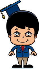 Cartoon Smiling Teacher Boy