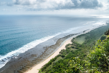 High above the cliffs