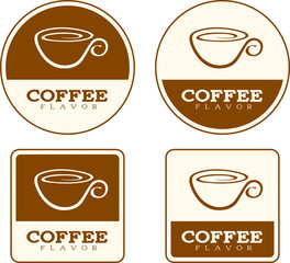 Coffee Flavor Food Labels