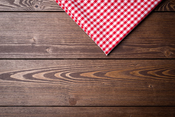 Red checkered tablecloth