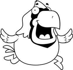 Cartoon Cardinal Running