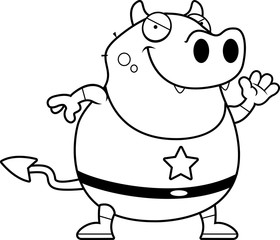 Cartoon Superhero Devil