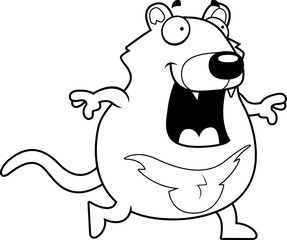 Cartoon Tasmanian Devil Walking