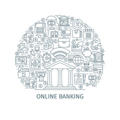 Naklejka premium Online banking concept