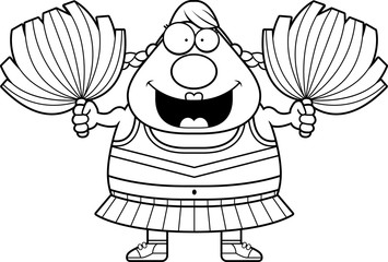 Cartoon Cheerleader Pompoms