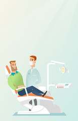 Patient and doctor in the dentist office.