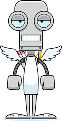 Cartoon Bored Cupid Robot