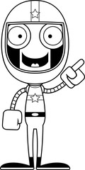 Cartoon Race Car Driver Robot Idea