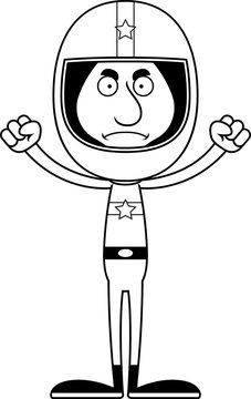 recommend clip art: Cartoon Angry Race Car Driver Man