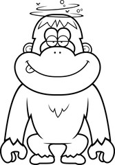 Cartoon Stupid Orangutan