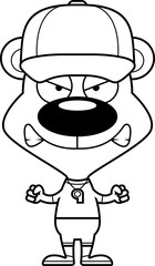 Cartoon Angry Coach Bear