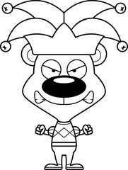 Cartoon Angry Jester Bear